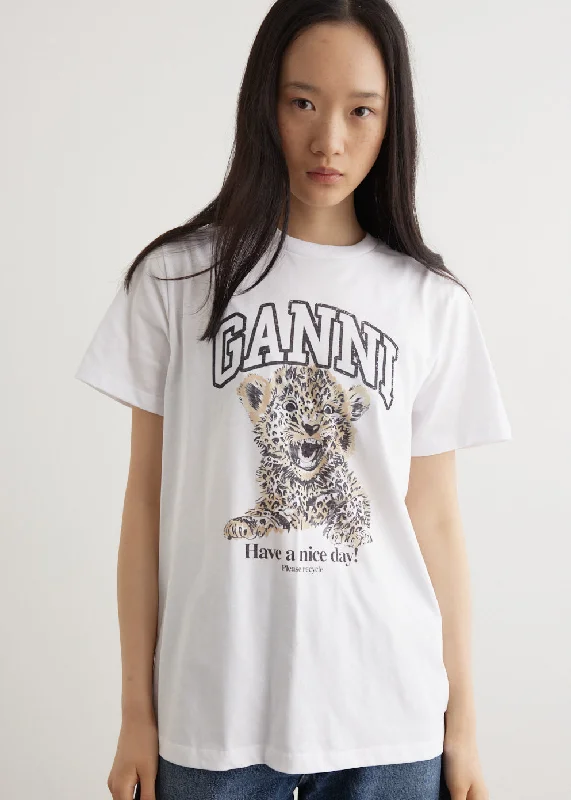 Basic Jersey Leopard Relaxed T-Shirt