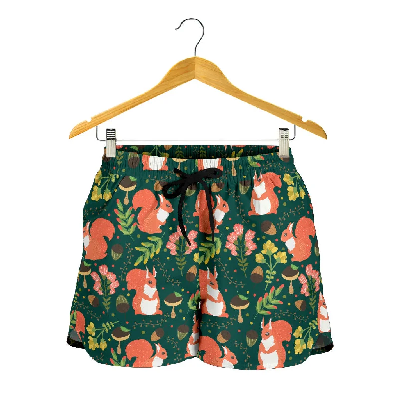 Squirrel Pattern Print Design 03 Women Shorts