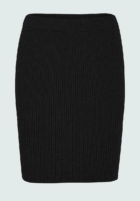 MSAva Short Knit Skirt - Black